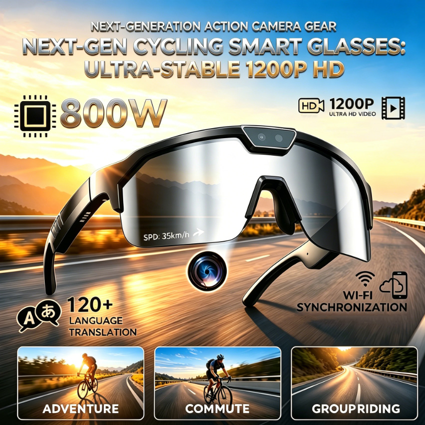 Outdoor Sport Glasses - Fietsbril 2026 met 800W HD camera,