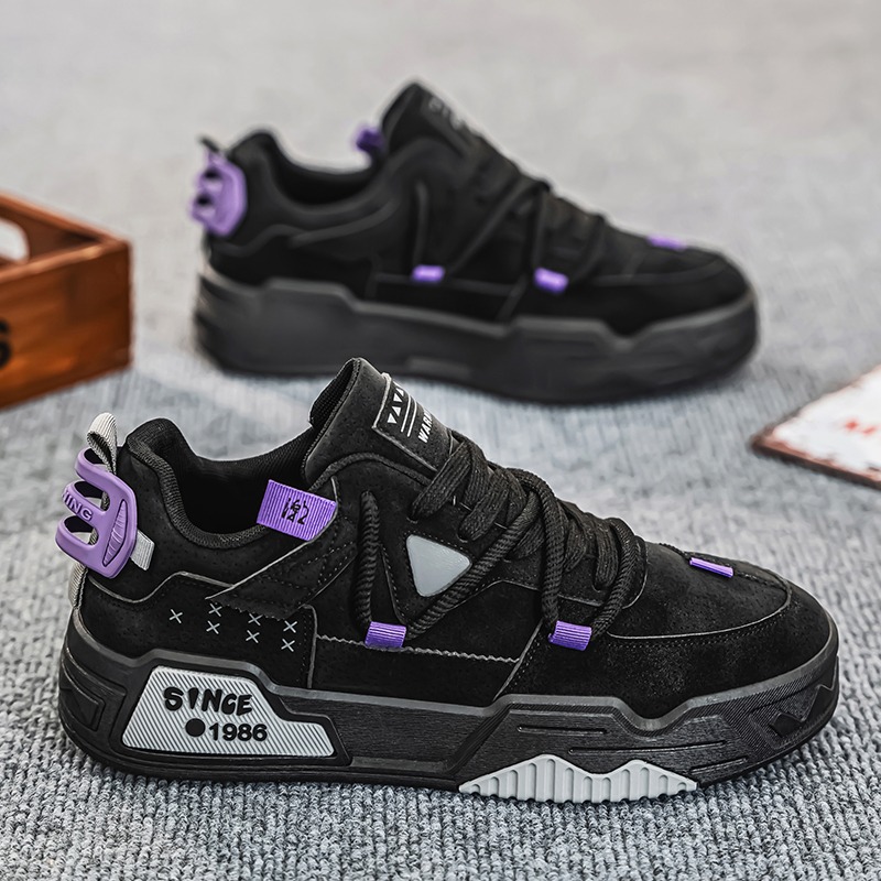 Outdoor Sport With Sticks - Herenmode lage sneakers met dikke zool,