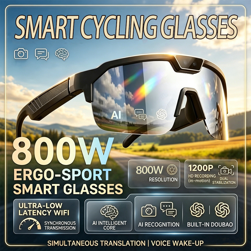 Outdoor Sport Glasses - Fietsbril 2026 met 800W HD camera,