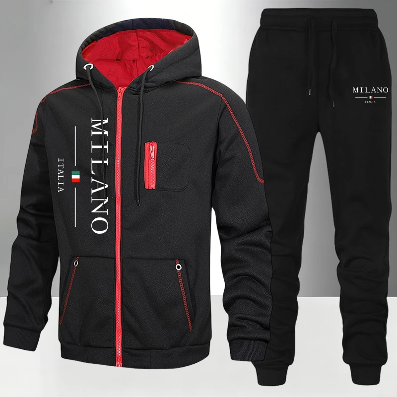 Outdoor Sports Outfit - Italië Mode Herenset/Jas/Broek Herfst Winter Dagelijks