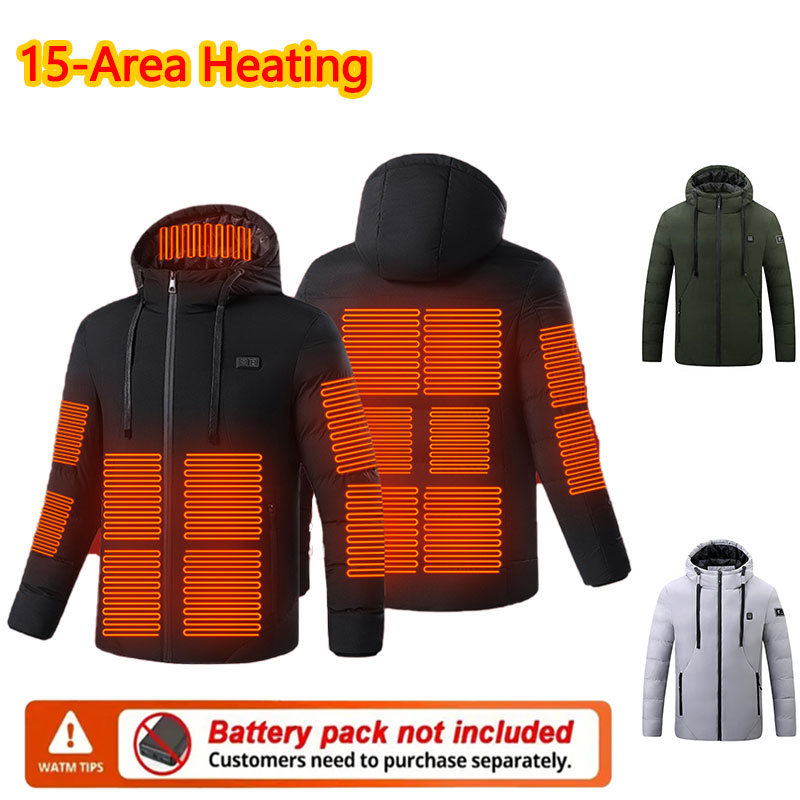 15-gebied verwarmde winterjas  - Outdoor Sport Jacket Men recensie en prijs